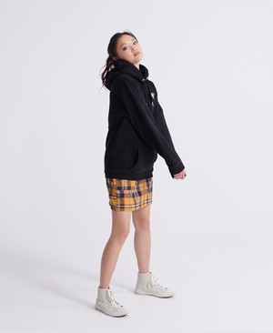 Superdry Urban Varsity Oversized Női Kapucnis Pulóver Fekete | BSPIO3186